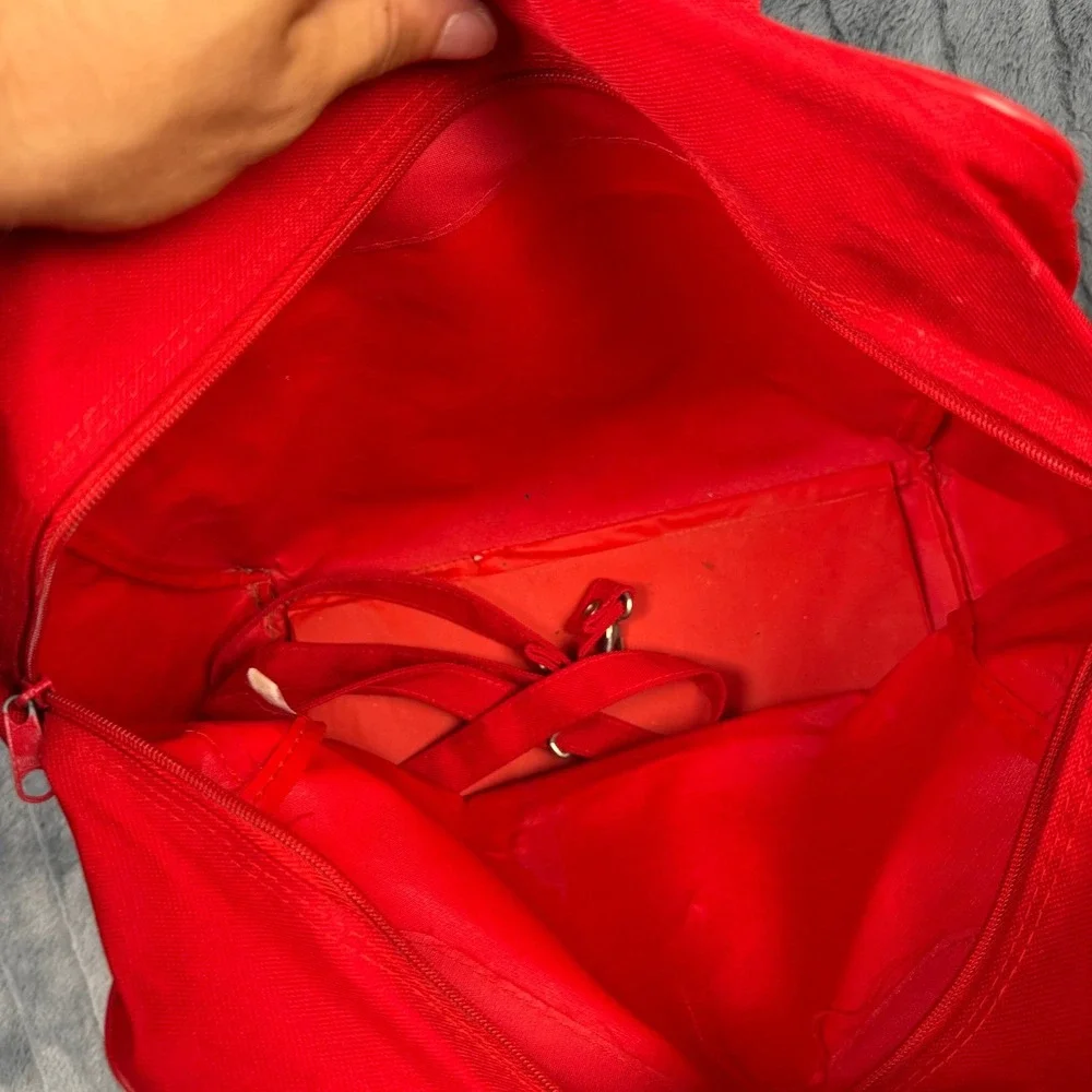 Vintage Marlboro Adventure Team Red Canvas Duffel Bag Weekend Travel Luggage 90s